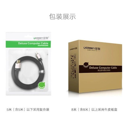 Ugreen UG10263HD123TK 5M màu Đen Cáp tín hiệu HDMI chuẩn 2.0 cáp dẹt đầu bọc hợp kim - HÀNG CHÍNH HÃNG