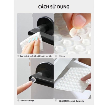 Set 10 Nút Đệm Silicone Trong Suốt Tự Dán, Chống Va Đập Cánh Cửa, Đồ Vật Tiện Dụng Trong Gia Đình, TakyHome 1750