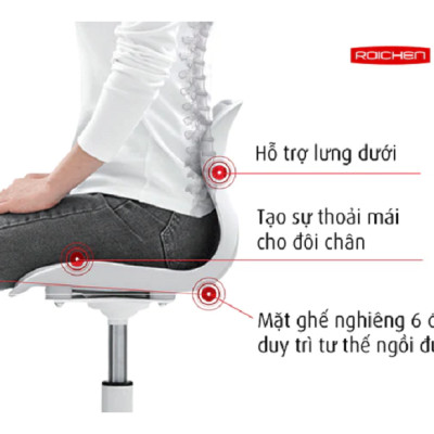 [Roichen - WOW] Ghế Roichen - WOW, ghế chỉnh Dáng ngồi đúng có chân xoay_Made in Korea