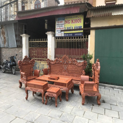 Bàn Ghế Hoàng Gia Gỗ Hương Đá