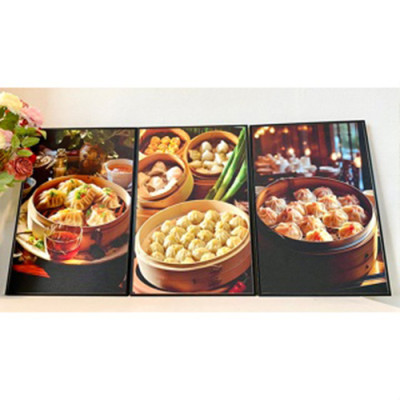 Tranh treo tường tráng gương dimsum trang trí quán ăn ,nhà hàng(kèm đinh 3 chân)