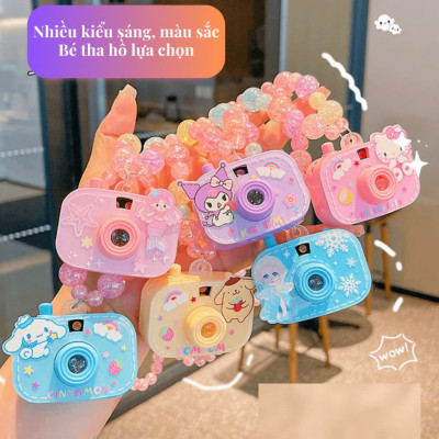 Đồ Chơi Máy Ảnh Chiếu Hình Kuromi, Melody, Hello Kitty, Cún Trắng Cho Bé Kèm Set Vòng Cổ - Quà tặng cho bé - HÀNG CHÍNH HÃNG MINIIN
