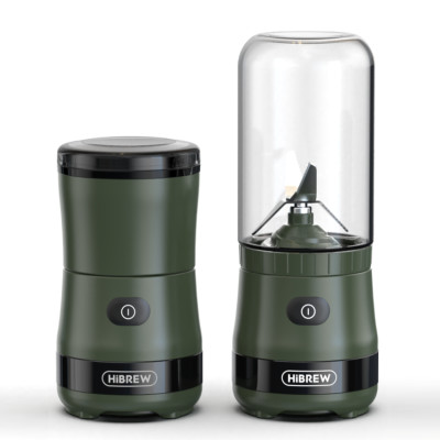 Máy xay hạt cà phê, sinh tố và đá viên cầm tay dùng pin thương hiệu Mỹ HiBREW G2 cao cấp - Hàng Nhập Khẩu
