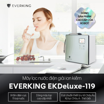 Máy Lọc Nước Điện Giải iON Kiềm EVERKING EKDeluxe-119 - Hàng Chính Hãng