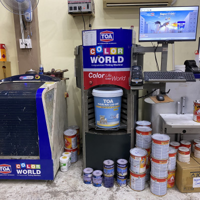 Sơn nước Toa thoải mái lau chùi siêu bóng màu trắng _5L