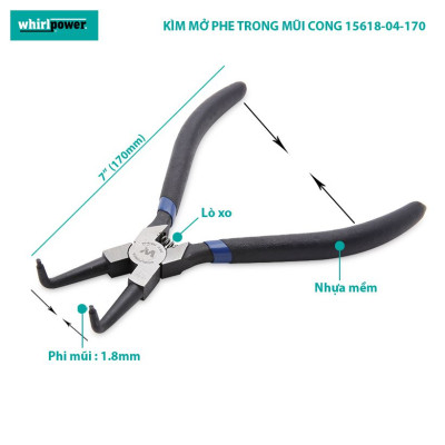 KÌM MỞ PHANH TRONG MŨI CONG WHIRLPOWER 15618-04-170