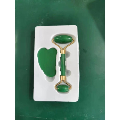 (Xả Kho) Cây Lăn Mát Xa Mặt tăng kèm Ván GuaSha Bằng Đá Cạo Mát Xa full bộ (phân loại màu)