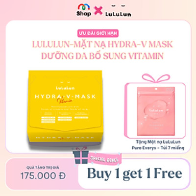 [MUA 1 TẶNG 1] LULULUN - Mặt nạ Hydra-V Mask dưỡng da bổ sung Vitamin hộp 28 miếng