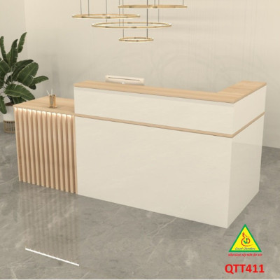 QUẦY LỄ TÂN, QUẦY TIẾP TÂN, QUẦY TÍNH TIỀN, QUẦY THU NGÂN QTT411 - Nội thất lắp ráp Viễn Đông Adv