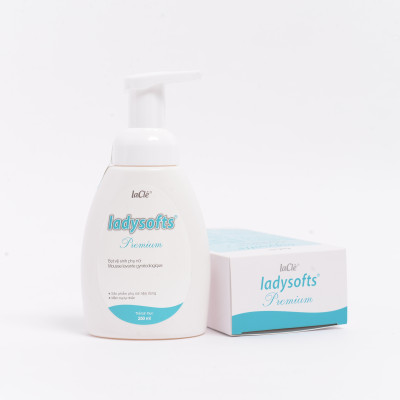 [COMBO 2 CHAI 250ML] Bọt rửa phụ khoa phụ nữ Ladysofts Premium Laclé 250ml hỗ trợ dưỡng ẩm, làm sạch, mùi thơm - Lady & Men VN