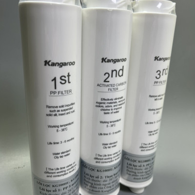 Bộ Lõi lọc 123 KG100HU, KG100HU+ dành cho các máy Kangaroo KG100HU, KG100HU+, KG100MED, KG100EED, KG-Y1MED-  Hàng chính hãng