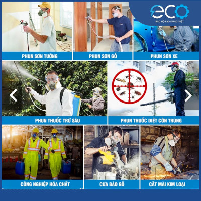 Combo (7 món) mặt nạ phòng độc 3M 7501, 7502 kết hợp phin lọc 3M 6003, tấm lọc bụi 5N11 cùng nắp giữ 501 lọc hơi độc Hơi hữu cơ vô cơ Phun sơn Phun xịt thuốc sâu Mặt nạ chính hãng