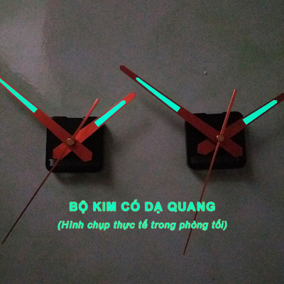 COMBO 2 BỘ MÁY ĐỒNG HỒ TREO TƯỜNG EASTAR KIM TRÔI CAO CẤP + 2 BỘ KIM MÀU VÀNG ĐỒNG CÓ DẠ QUANG – KÈM 2 PIN MAXELL