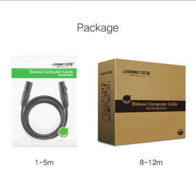 Ugreen UG20712AV130TK 5M Màu Đen Cáp nối dài Microphone cannon âm thanh - HÀNG CHÍNH HÃNG