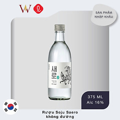 Rượu Soju Saero Chum Churum không đường 16% 375ml