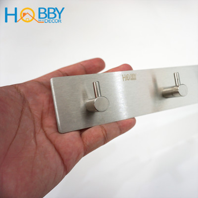 Thanh treo quần áo 8 chấu inox 304 dán tường Hobby Home Decor 8TV160