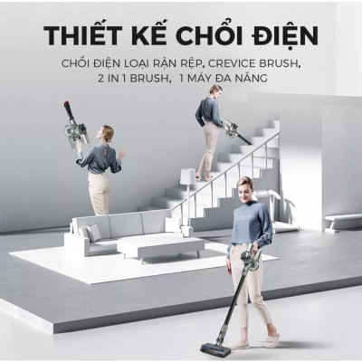 Günter & Hauer Máy Hút Bụi Cầm Tay Máy Hút Bụi Không Dây Sạc Điện 4 Trong 1 Đầu Chổi Một Máy Đa Năng LED Hiển Thị V20 - Hàng chính hãng