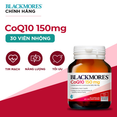 Viên Uống Bổ Tim Hỗ Trợ Sức Khỏe Blackmores CoQ10 150mg Lọ 30 Viên