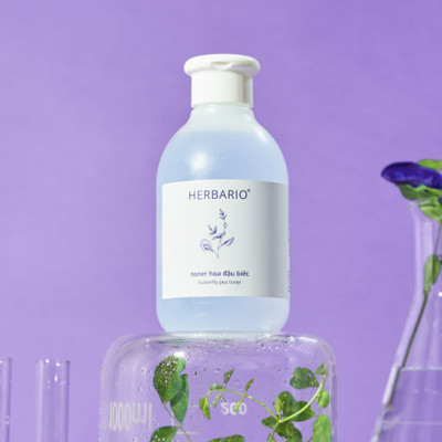 Toner nước cân bằng da Hoa Đậu Biếc Herbario 200ml giúp cấp ẩm, chống lão hóa thuần chay