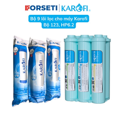 Bộ lõi lọc nước Karofi 123 và cụm hiệu suất cao Hp6.2 dành cho máy KAQ-U05, KAQ-U95, S-S038,...  - Hàng chính hãng