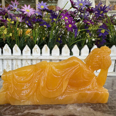 Tượng Đức Phật Thích Ca nhập Niết Bàn đá ngọc Hoàng Long