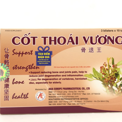 Thực phẩm bảo vệ sức khỏe  Cốt thoái vương