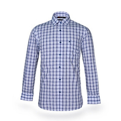 Áo sơ mi nam KHATOCO dài tay kẻ caro A1MD468T1-CNCR120-2407-D