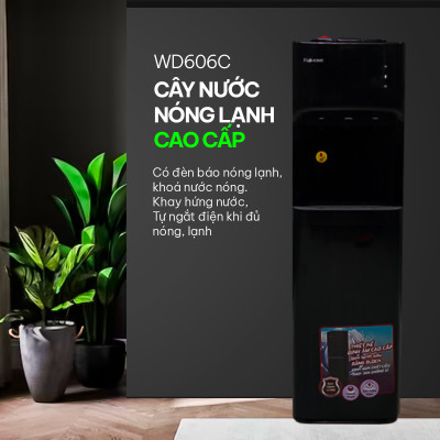 Cây nước nóng lạnh bình âm Fujihome WD606C, máy nước nóng lạnh bình hút 3 vòi, lạnh Block khóa vòi nóng an toàn tự động ngắt tiết kiệm điện - Hàng chính hãng