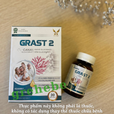  [TPBVSK] GRAST 2 – Viên uống Hỗ trợ bổ sung canxi hữu cơ (Lọ 30 viên)