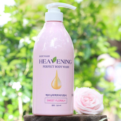Combo 01 chai Dầu Xả chăm sóc tóc + 01 Sữa tắm dưỡng ẩm da cao cấp Heavening Perfect TẶNG KÈM Hộp & Túi đựng