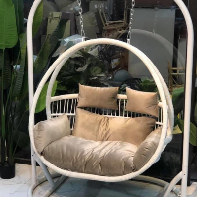 Xích đu đôi family chất liệu khung sắt mây nhựa cao cấp juno sofa