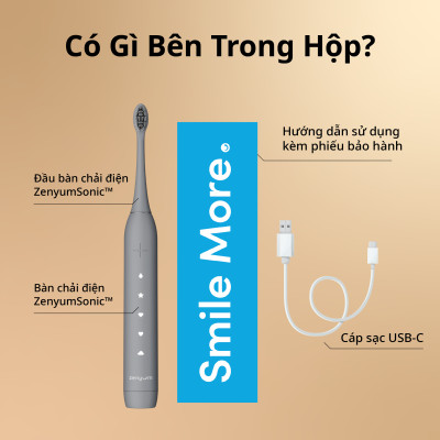 [Chính Hãng] Combo 3 Đầu Bàn Chải Điện Thay Thế Zenyum Sonic MỚI 2.0 - Công Nghệ Singapore - Đen