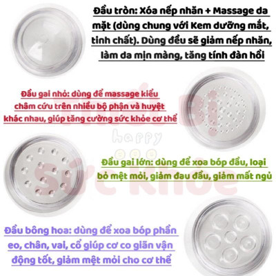 Máy Massage Thẩm Mỹ Chuyên Dụng Cho Da Mặt Mắt Môi Làm Săn Chắc Cơ Chống Lão Hóa Giảm Thâm Quầng (Hàng Chính Hãng)