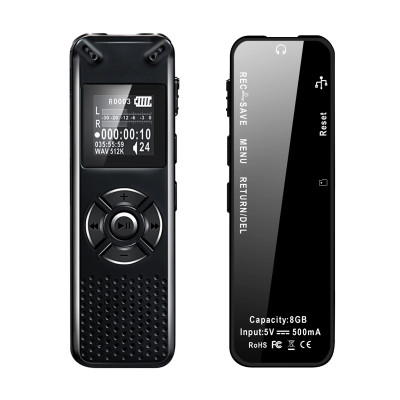 KHUYẾN MÃI KHỦNG- ROGTZ - Digital Voice Recorder 991 - Ghi âm 572 giờ Lưu trữ 8GB Mic thu âm đa hướng, giảm ồn Hỗ trợ thẻ nhỡ lên tới 128Gb Kích hoạt giọng nói Nghe nhạc MP3 Pin 40h Nhỏ gọn, tiện lợi  Họp hành Phỏng vấn Bài giảng Giá rẻ Hàng Chính Hãng