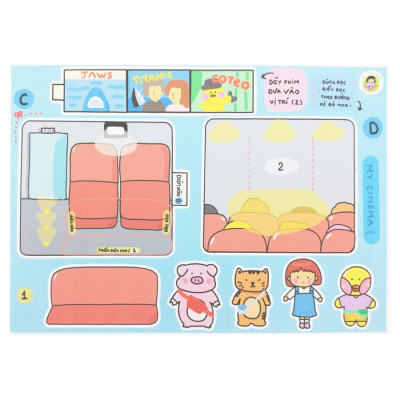 Bộ Tranh Tương Tác Cô Tiên Xanh - Rạp Chiếu Phim