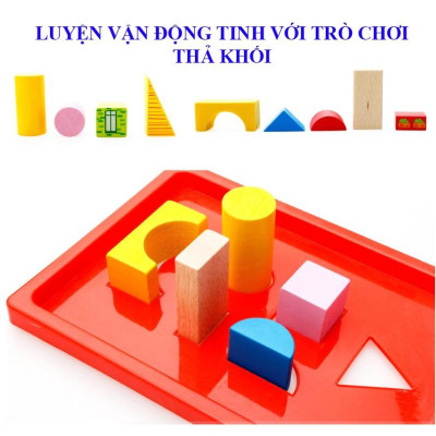 Đồ chơi xếp hình mô hình thành phố 62 chi tiết bằng gỗ