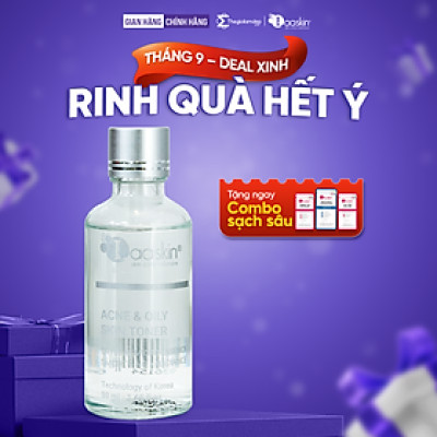Nước cân bằng da Toner Laaskin hỗ trợ dưỡng ẩm da, giảm mịn, dưỡng trắng và se khít lỗ chân lông Acne & Oily Skin Toner 50ml