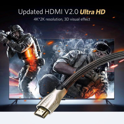 Ugreen UG11189HD102TK 1M màu Đen Cáp tín hiệu HDMI vỏ bọc lưới cao cấp - HÀNG CHÍNH HÃNG