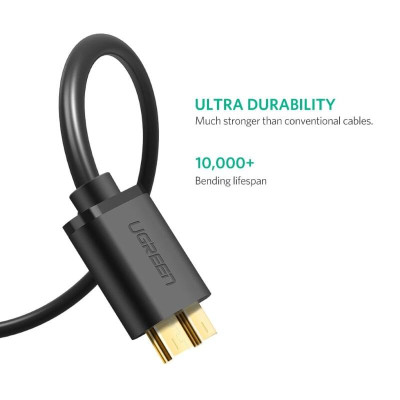 Ugreen UG10840US130TK 0.5M màu Đen Cáp USB 3.0 sang MICRO USB 3.0 cho ổ cứng - HÀNG CHÍNH HÃNG