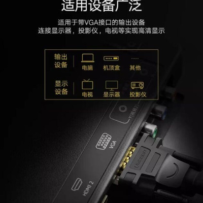 Ugreen UG11635VG101TK 20M màu Đen Cáp tín hiệu 2 đầu VGA - HÀNG CHÍNH HÃNG