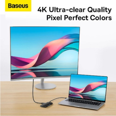 Hub chuyển Baseus Lite Series 6-Port Type-C HUB Docking Station- hàng chính hãng