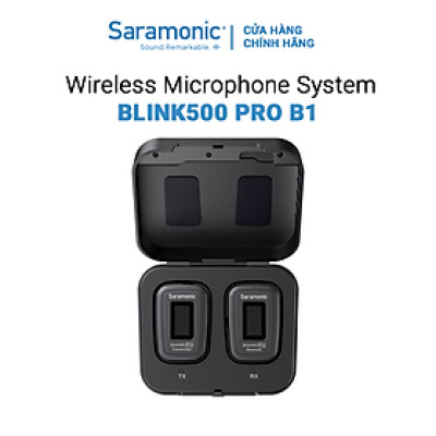 Bộ Micro Thu Âm Không Dây Cho Máy Ảnh Và Điện Thoại Thông Minh Saramonic Blink500 Pro B1 - Livestream / Phỏng Vấn / Quay Video - Hàng Chính Hãng 
