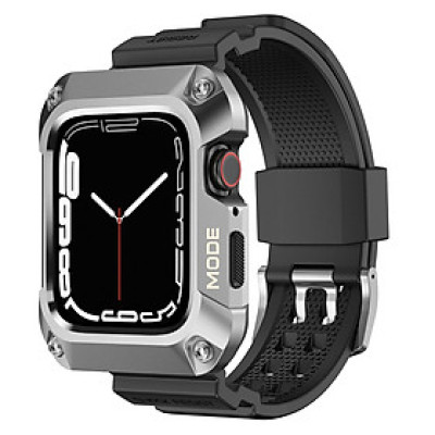 Ốp Case Vỏ Kim Loại bảo vệ tích hợp dây đeo cho Apple Watch Series 4/5/6/SE/7/8/9/SE2 Size 44mm/45mm - Hàng Chính Hãng