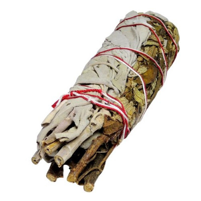 Bó lá xô thơm trắng và lá thánh (white sage + Yerba Santa)