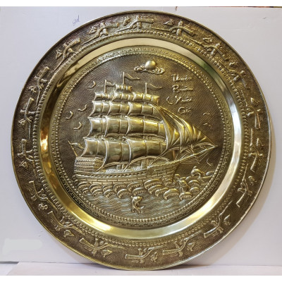 TRANH MÂM ĐỒNG VÀNG THÚC GÒ NỔI - THUẬN BUỒM XUÔI GIÓ ( THUYỀN CĂNG BUỒM RA KHƠI)