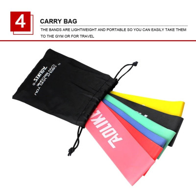 Bộ 6 dây kháng lực đàn hồi AOLIKES A-3601 cao su tự nhiên cao cấp resistance bands