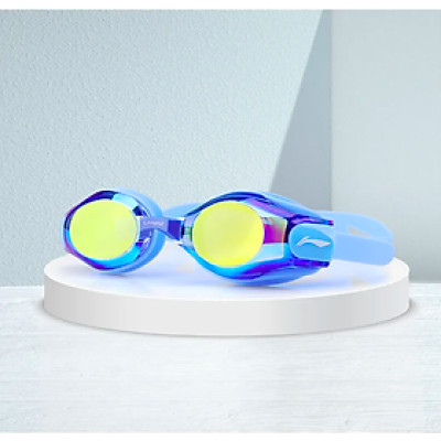 Kính bơi người lớn LI-NING tráng gương chống tia UV chống sương mù - Xanh dương - Hàng chính hãng