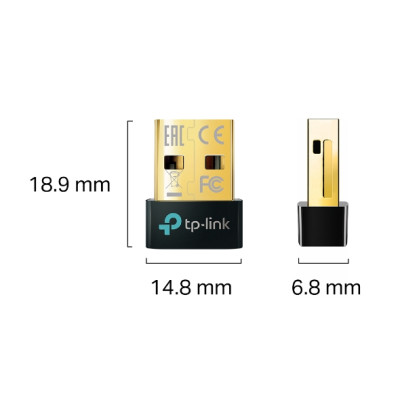 Bộ chuyển đổi Bluetooth TP-Link UB500 USB Nano Bluetooth 5.0, Hỗ trợ Windows 11/10/8.1/7, hàng chính hãng