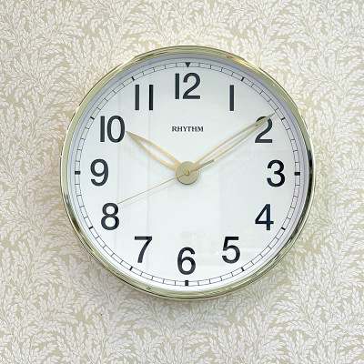Đồng hồ treo tường Nhật Bản Rhythm CMG607NR65. Kt 30.0 x 4.7cm, 750g. vỏ kim loại. Dùng Pin
