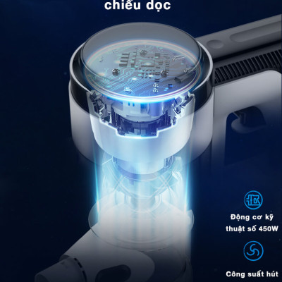 Máy Hút Bụi Cầm Tay Thông Minh TINECO Pure One X Thương Hiệu Mỹ Lực Hút 12,000 Pa, Có Kết Nối App Theo Dõi, Công Suất 220 W - Hàng Chính Hãng - Bảo Hành 24 Tháng